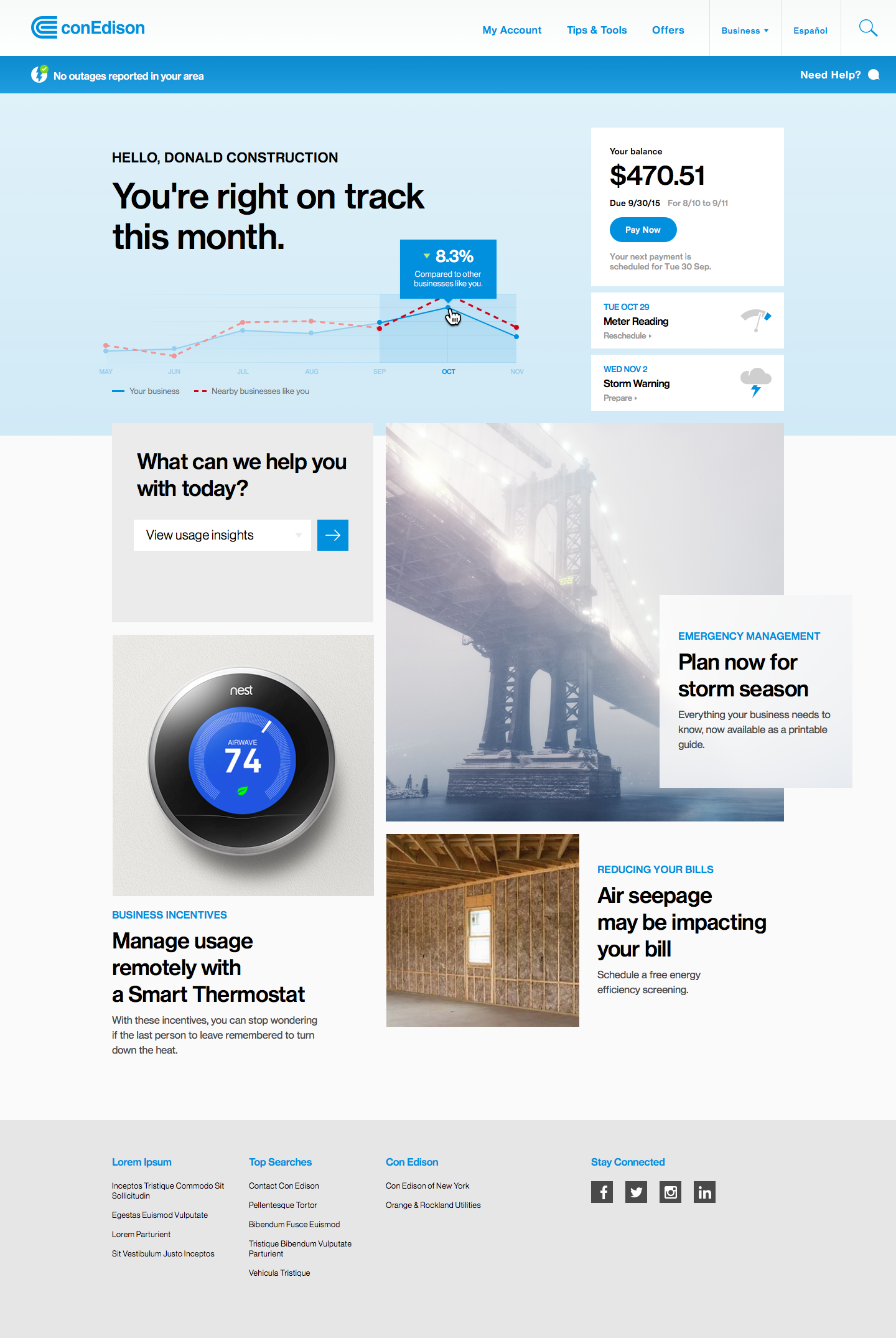 Con Edison - New York Area Home Page