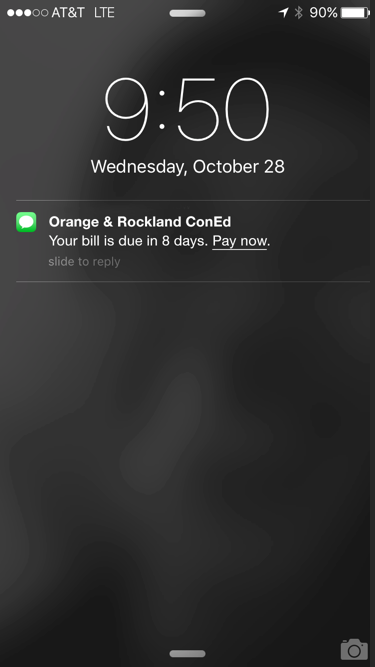 Con Edison - Mobile App: Screen 1