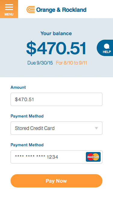 Con Edison - Mobile App: Screen 2