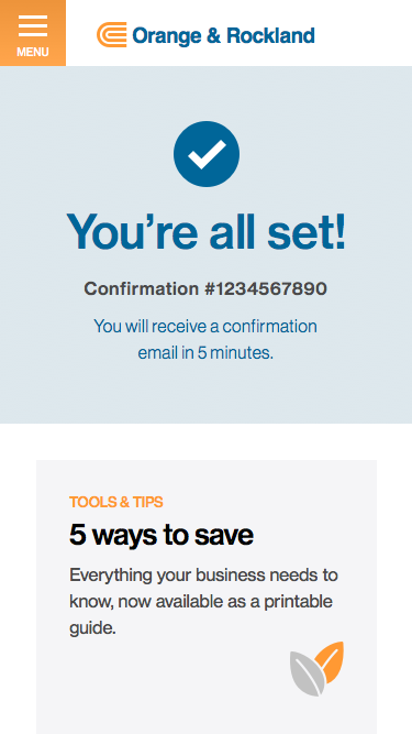 Con Edison - Mobile App: Screen 3