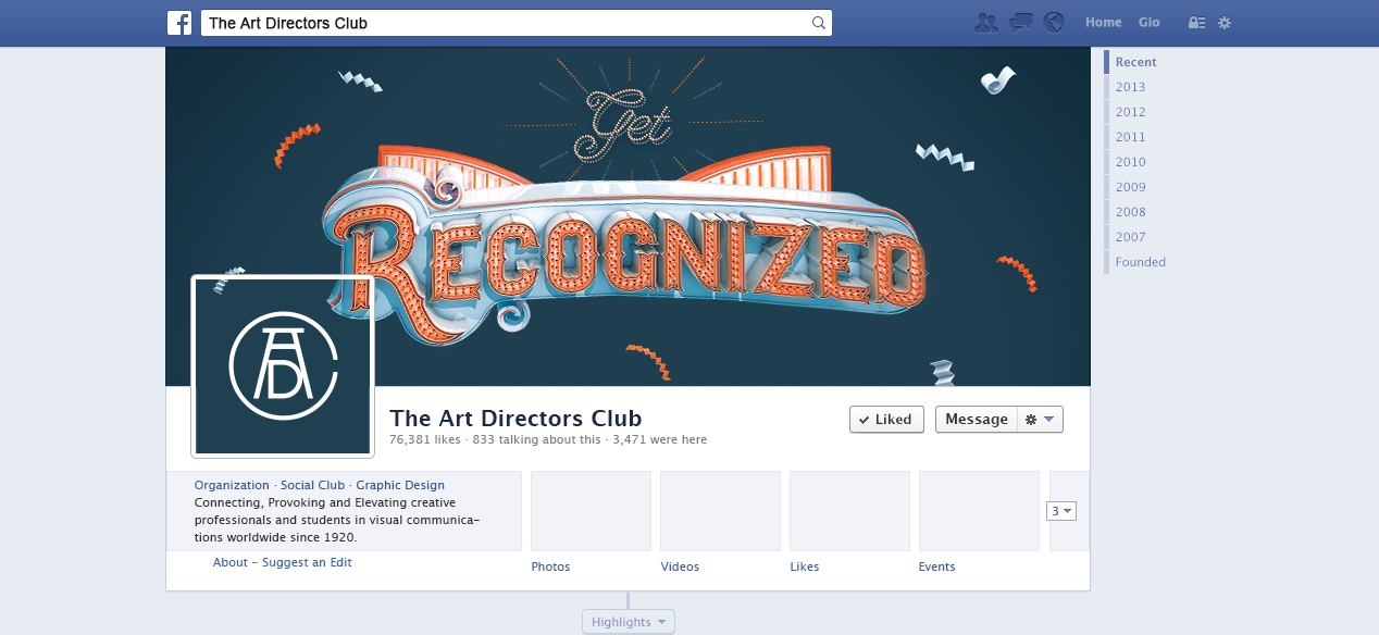 ADC 93rd Awards - Digital Activity: Facebook