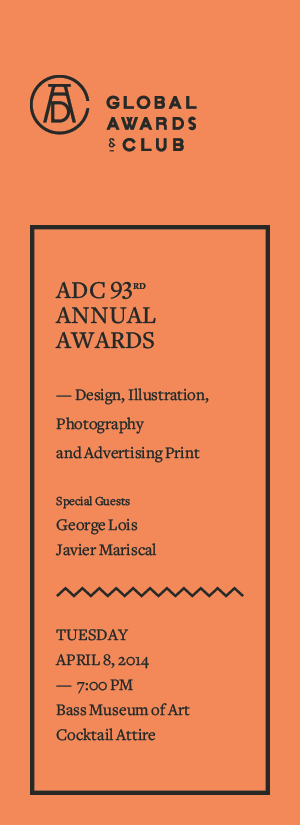ADC 93rd Awards - Alternative Ticket Design 3