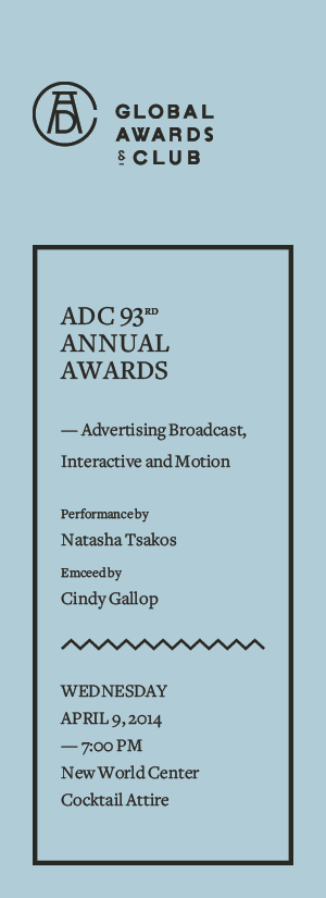 ADC 93rd Awards - Alternative Ticket Design 5