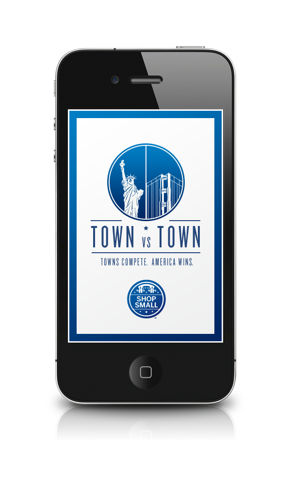 AMEX Small Business Saturday - Town vs Town App: Screen 1