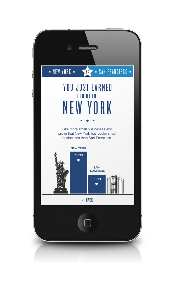 AMEX Small Business Saturday - Town vs Town App: Screen 6