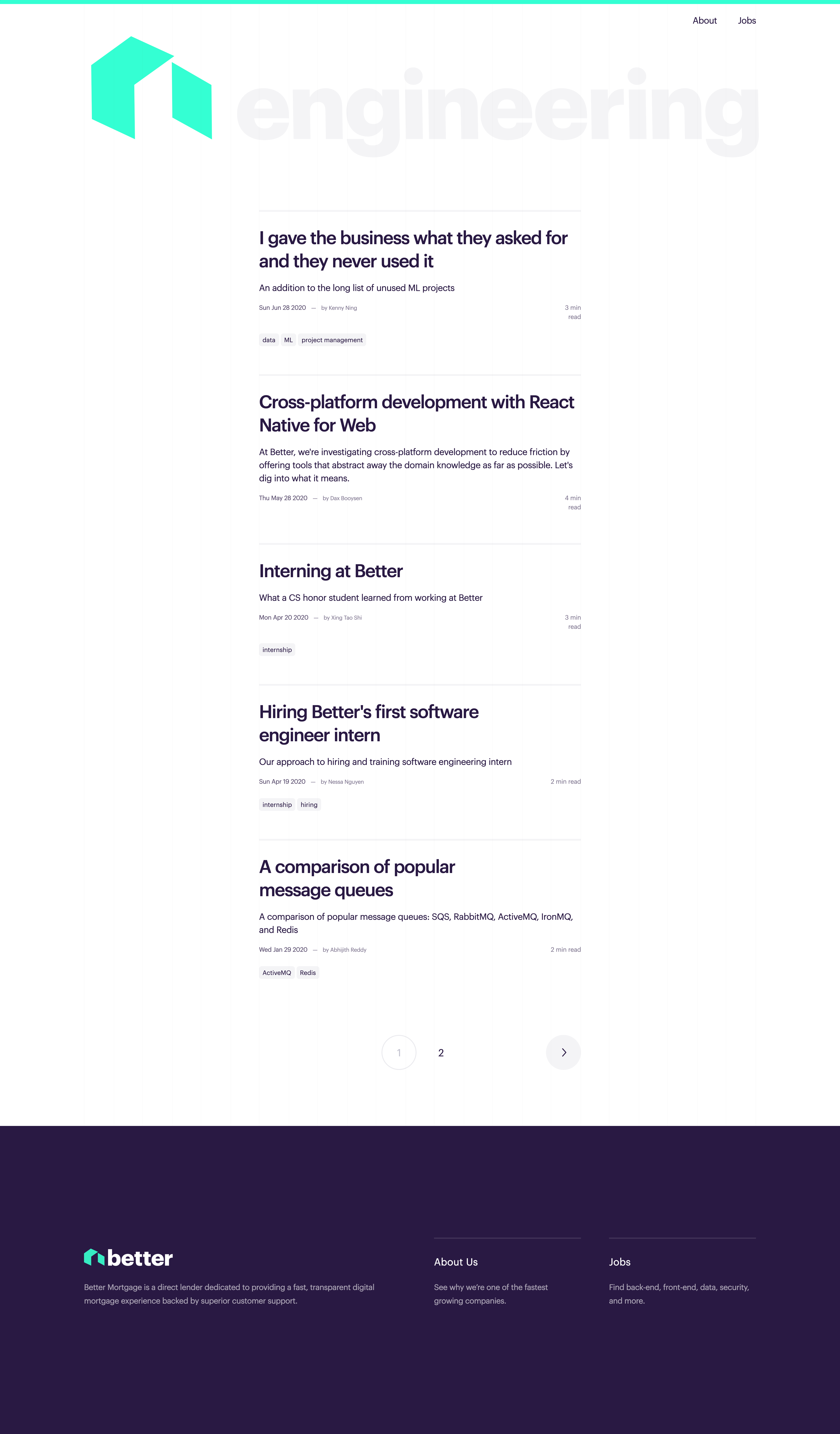 Better Engineering Blog - Home
