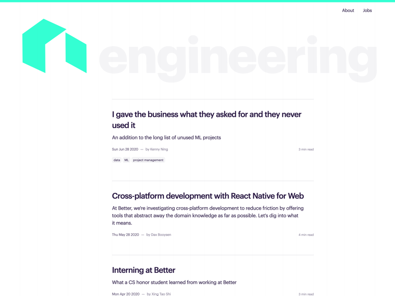 Engineering Blog for Better.com