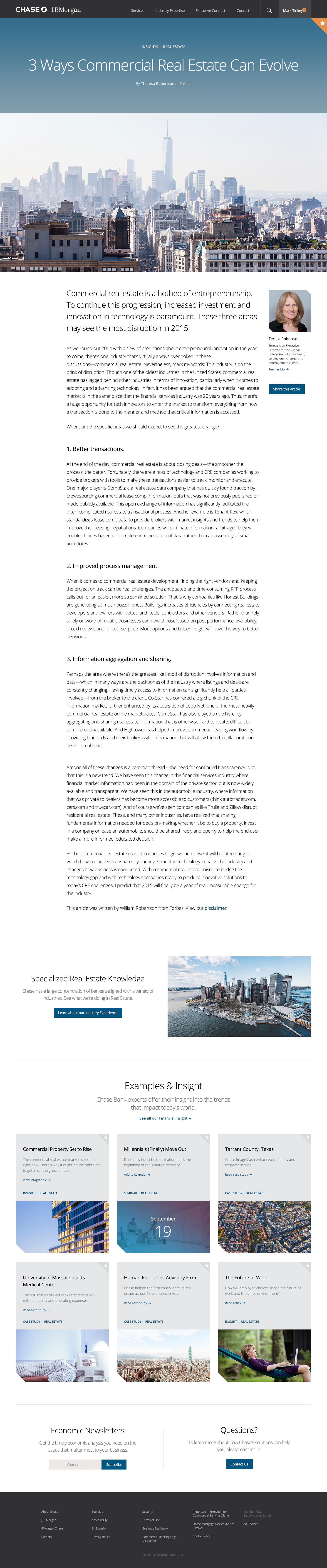 Chase Commercial Bank - Article Page