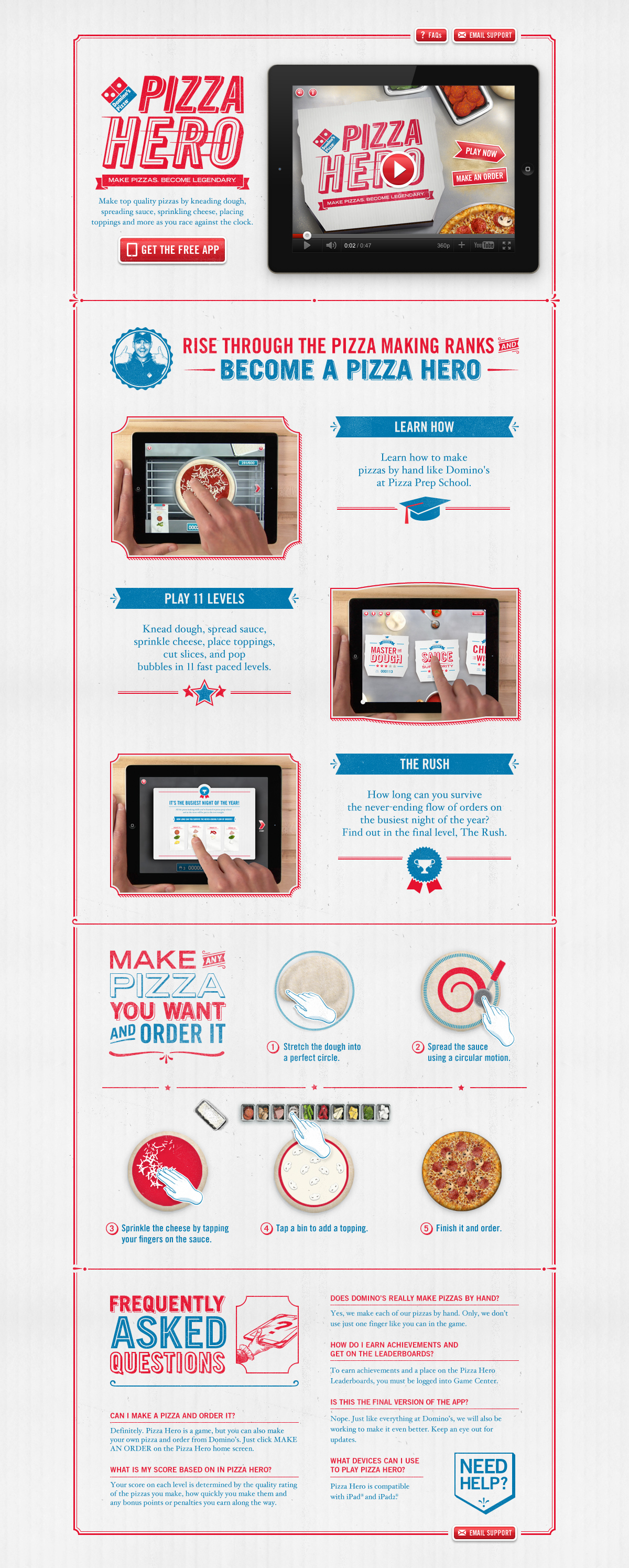 Domino's Pizza Hero - App Overview