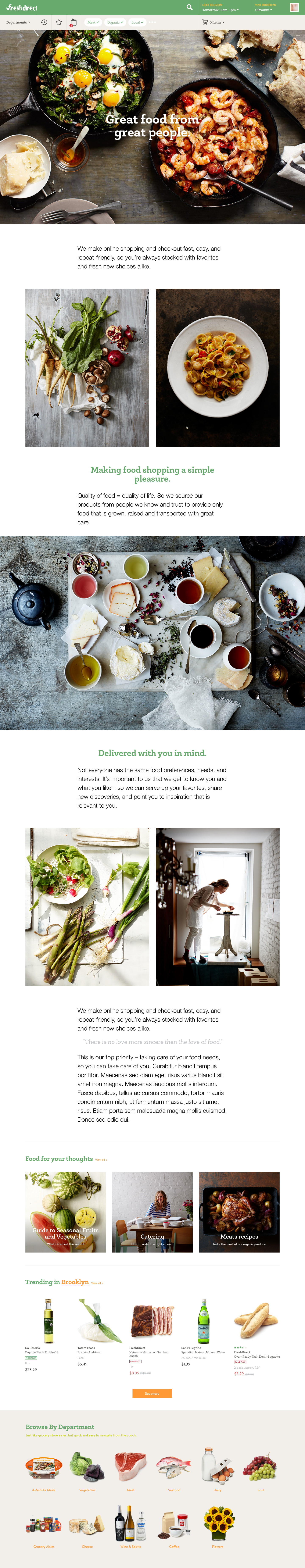 FreshDirect Vision - Article Page: Telling the story behind every fresh produce