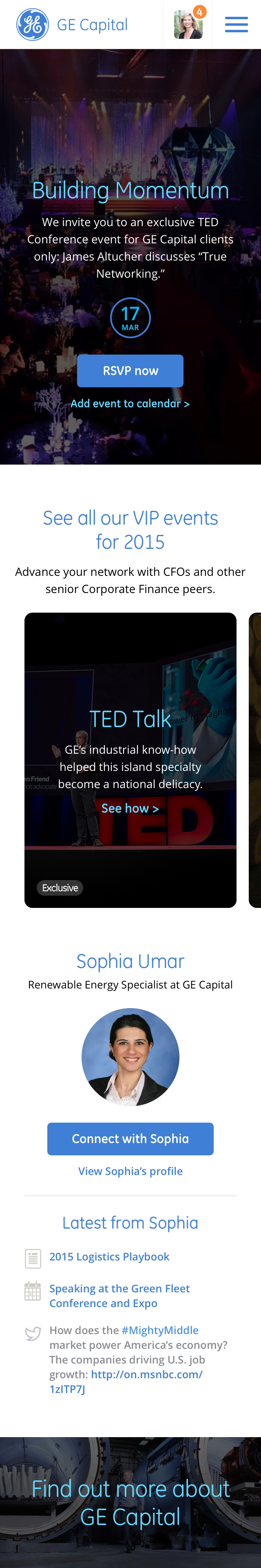 GE Capital - Homepage: Mobile VIP