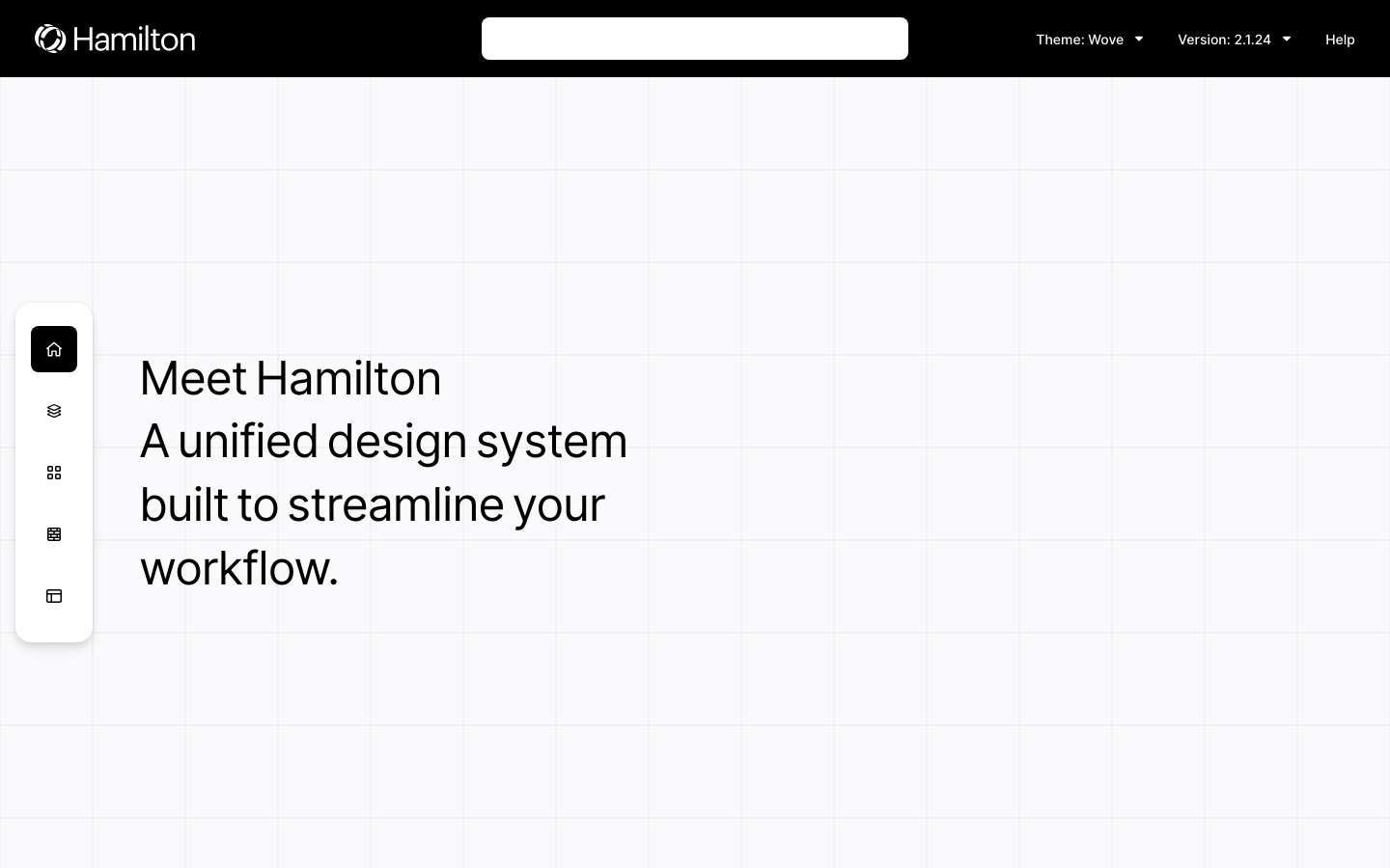 Hamilton UDS design-system landing — Meet Hamilton