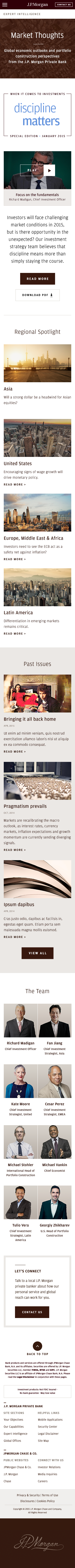 JPMorgan Private Bank - Mobile: Market Thoughts