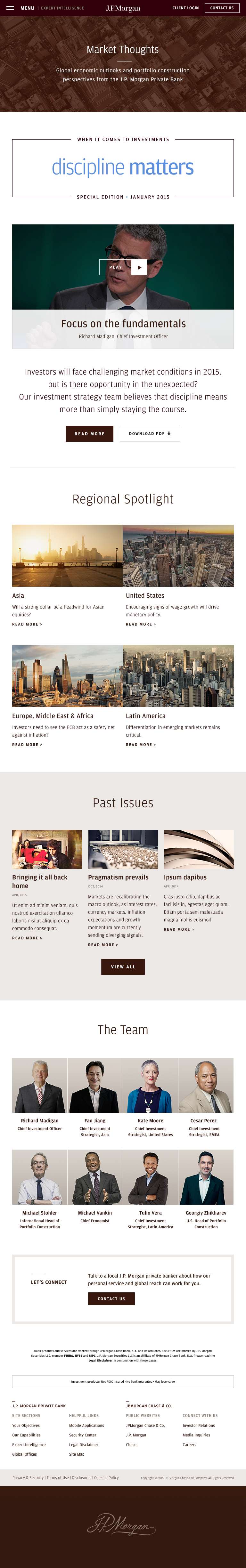 JPMorgan Private Bank - Tablet: Market Thoughts
