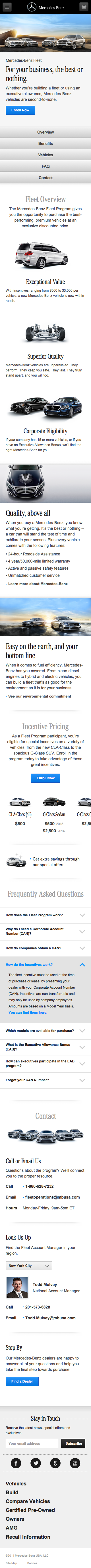 Mercedes-Benz Fleet - Fleet Page: Mobile