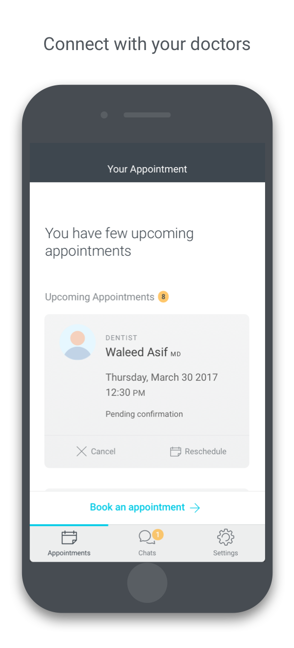 NexHealth iPhone App - Screen 1