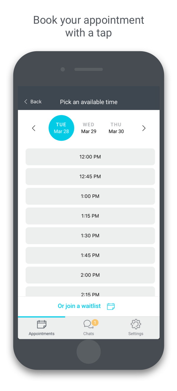 NexHealth iPhone App - Screen 2