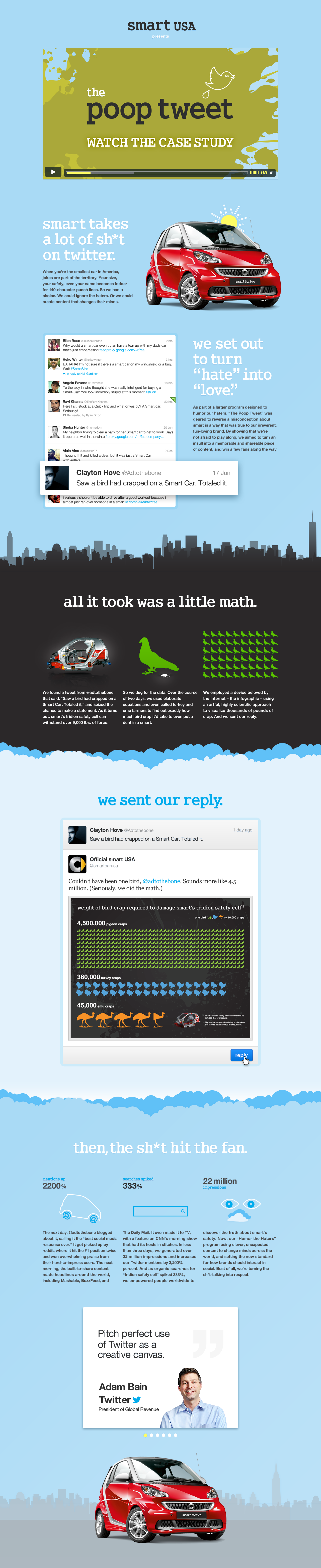 Poop Tweet - Case Study landing page