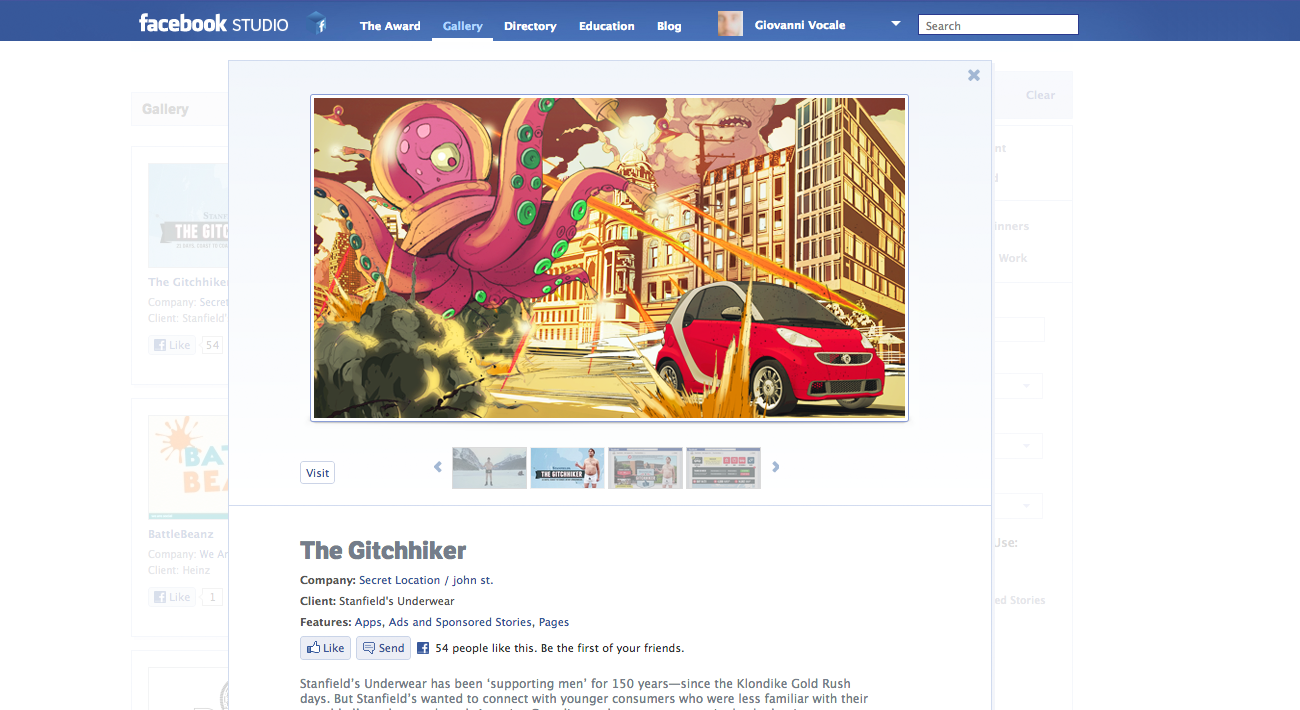 Tag Your Own Adventure - Facebook Studio Award: Screenshot
