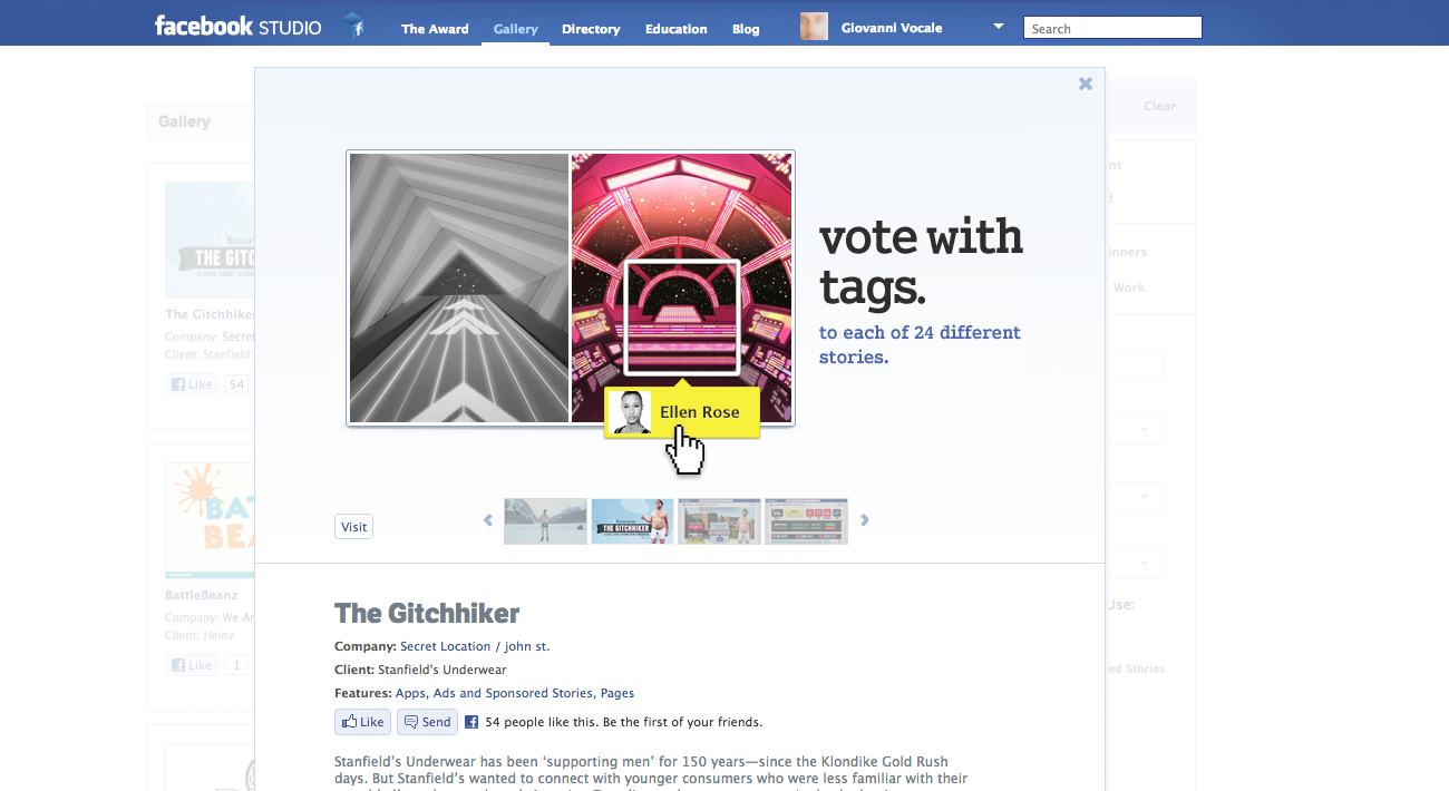 Tag Your Own Adventure - Facebook Studio Award: Vote with tags