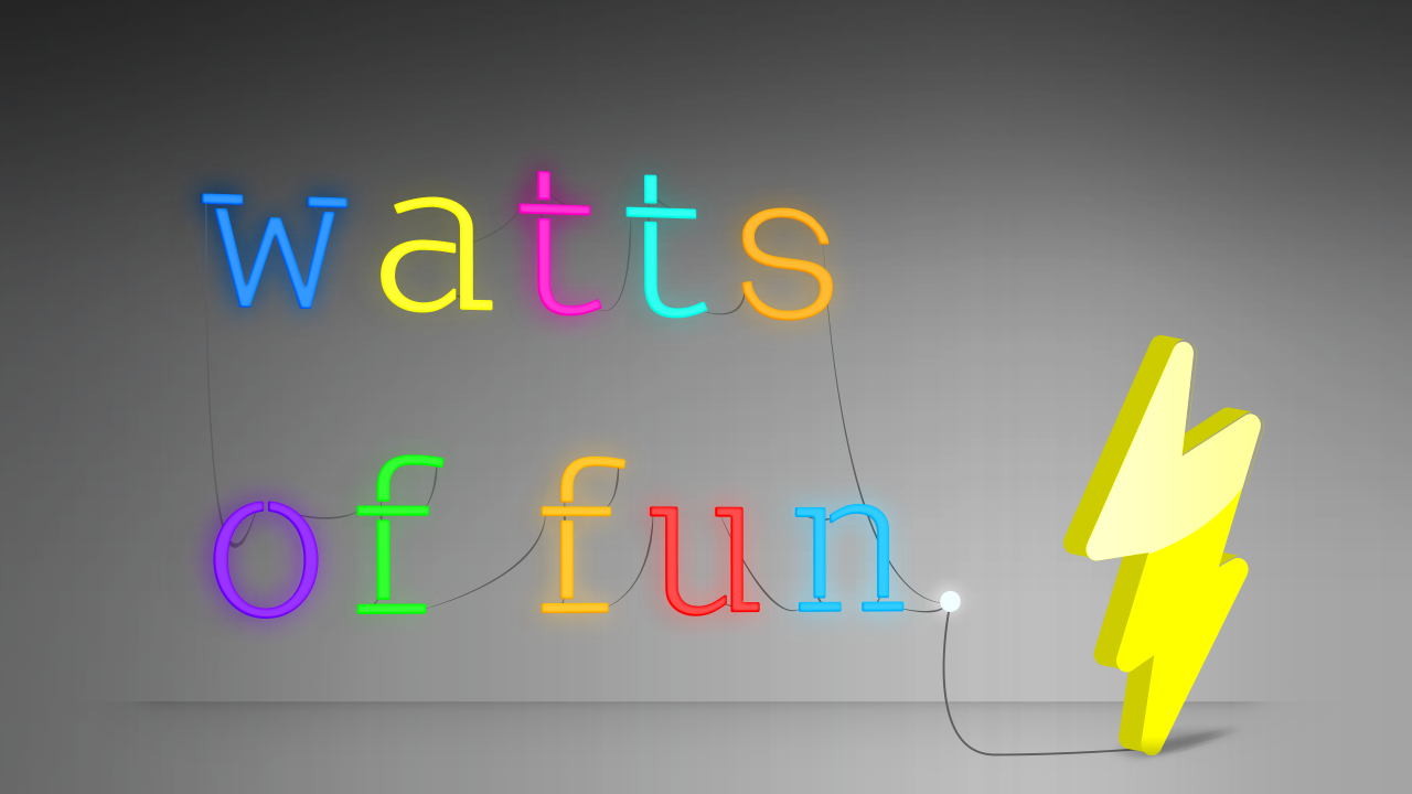 Watts of Fun - Rendering of staged neon