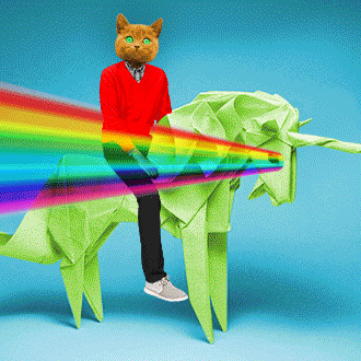 UNIQLO GIF Box - Animated unicorn model