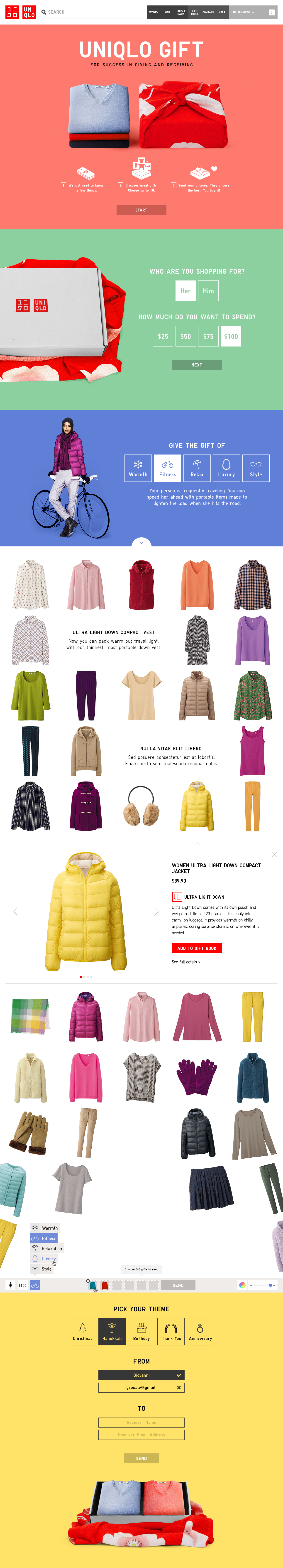 UNIQLO Gift Guide - Final Design: Multi-color version