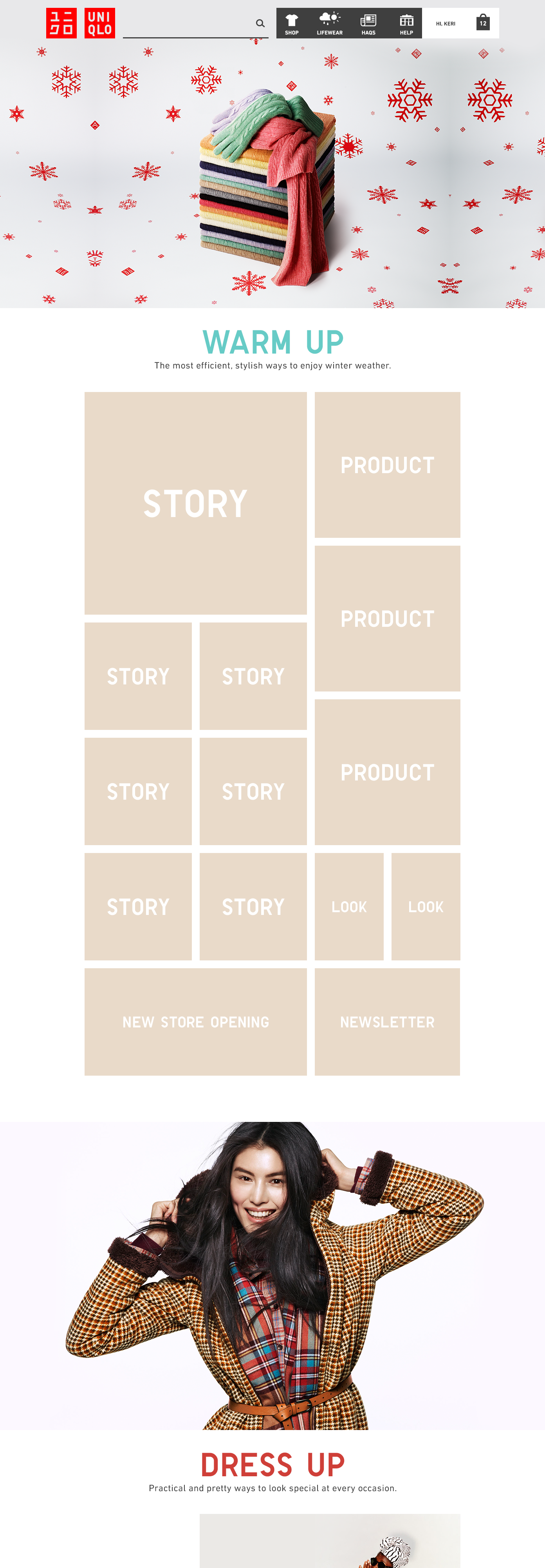 UNIQLO E-Commerce Platform Vision - Iteration n.1: Wireframes
