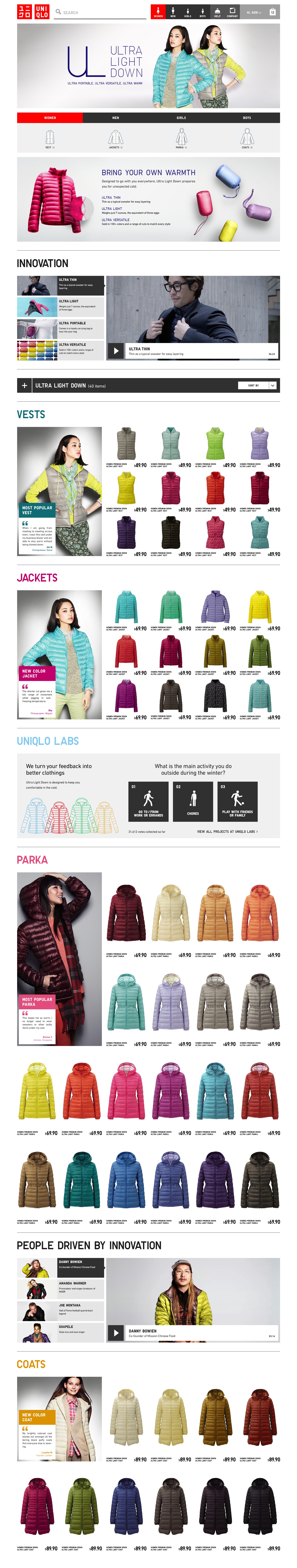 UNIQLO E-Commerce Platform Vision - Iteration n.4: Final presented work