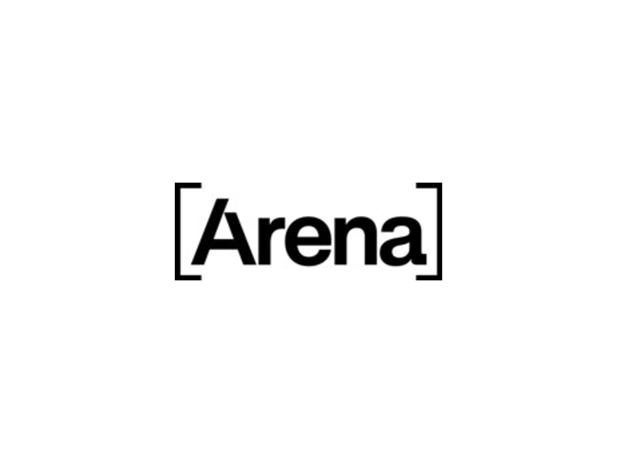 Arena logo centered on a white background